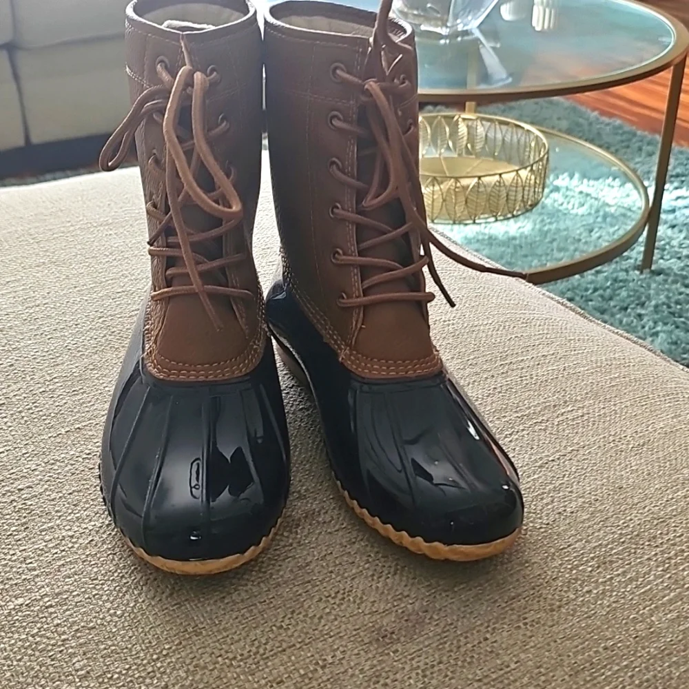 JBU by Jambu Maplewood Waterproof Mid-Calf Boot Navy blk/Tan 7 NEW